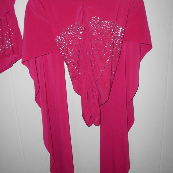 Unique 2 piece Pink Studded Outfit -- Shorts & Top Adult Size - Picture 2 of 7